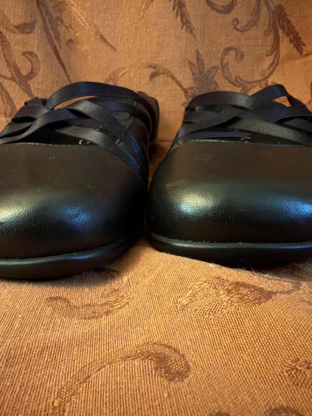Vionic Claire Black Slip On Leather Flat Mule Size 9 - Picture 8 of 15